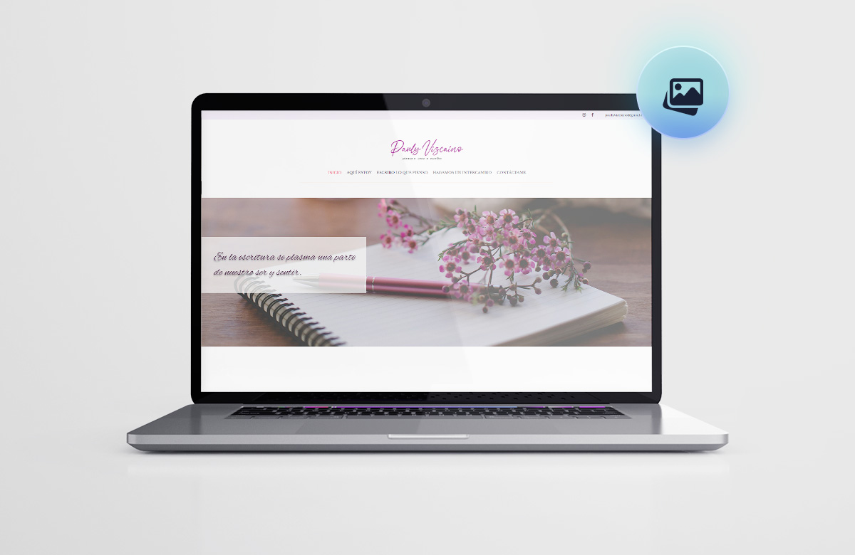 Mockup Diseño y Desarrollo del proyecto Blog Pauly Vizcaíno