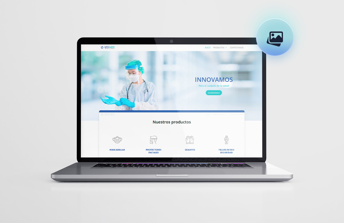 Mockup Diseño y Desarrollo del proyecto Izomed