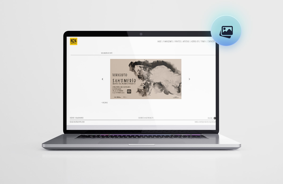 Mockup de Diseño y Desarrollo del proyecto N24 Galería