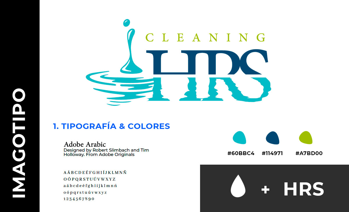 Elementos de diseño para logotipo de HRS
