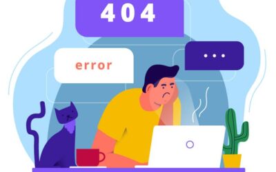 ¿Caos web? o ¿Tu página web no funciona? Usuario frente a la computadora con expresión de frustación